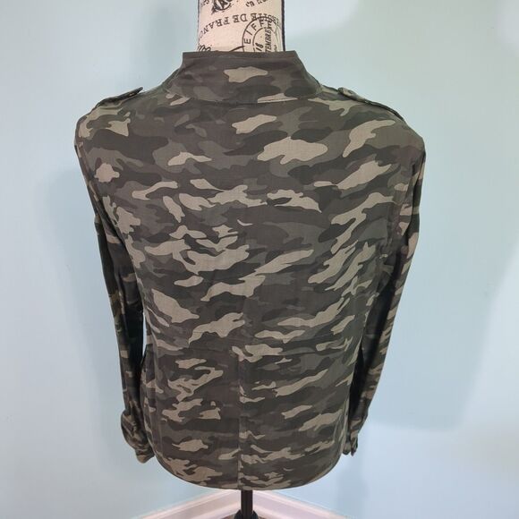 Beach Lunch Lounge Shirt Cargo Utility Camo Zip Button Drawstring Lightweight e - Picture 2 of 6